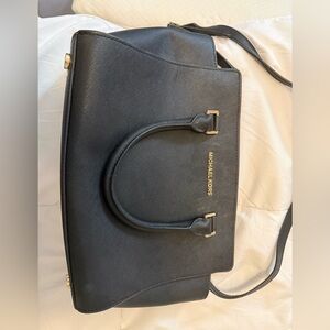 Michael Kors Midnight Black Tote & Wallet with Gold Details